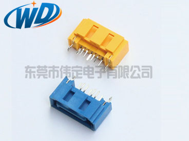 全包7PIN SATA連接器 180度公座硬盤接口帶魚(yú)叉定位柱 四面包